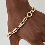 Multi Polished Toggle Link Chain Bracelet
