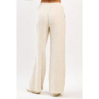 QUILTED CREW NECK SWEATSHIRT AND PANTS SET