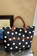 Polka Dot Oxford Tote Bag