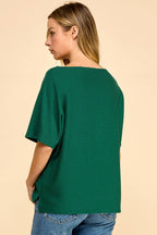 Solid Ribbed Basic Top