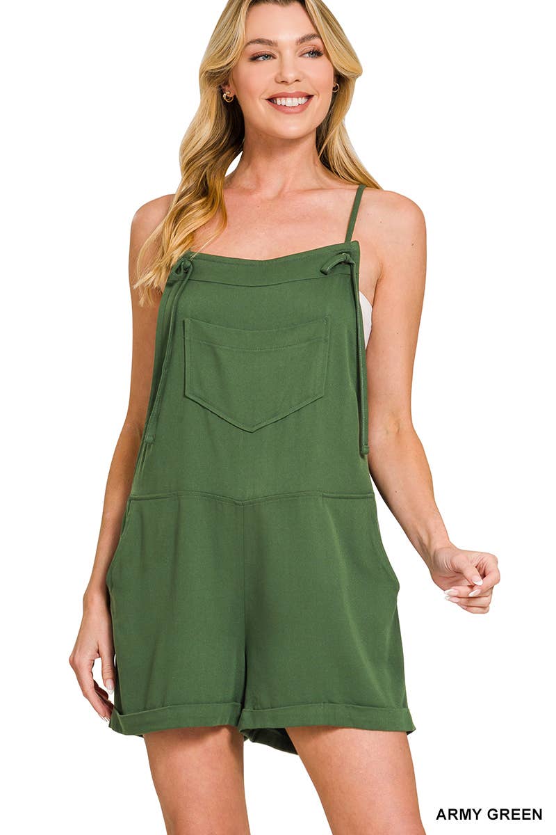 Knot Strap Romper w/ pockets - Zenana