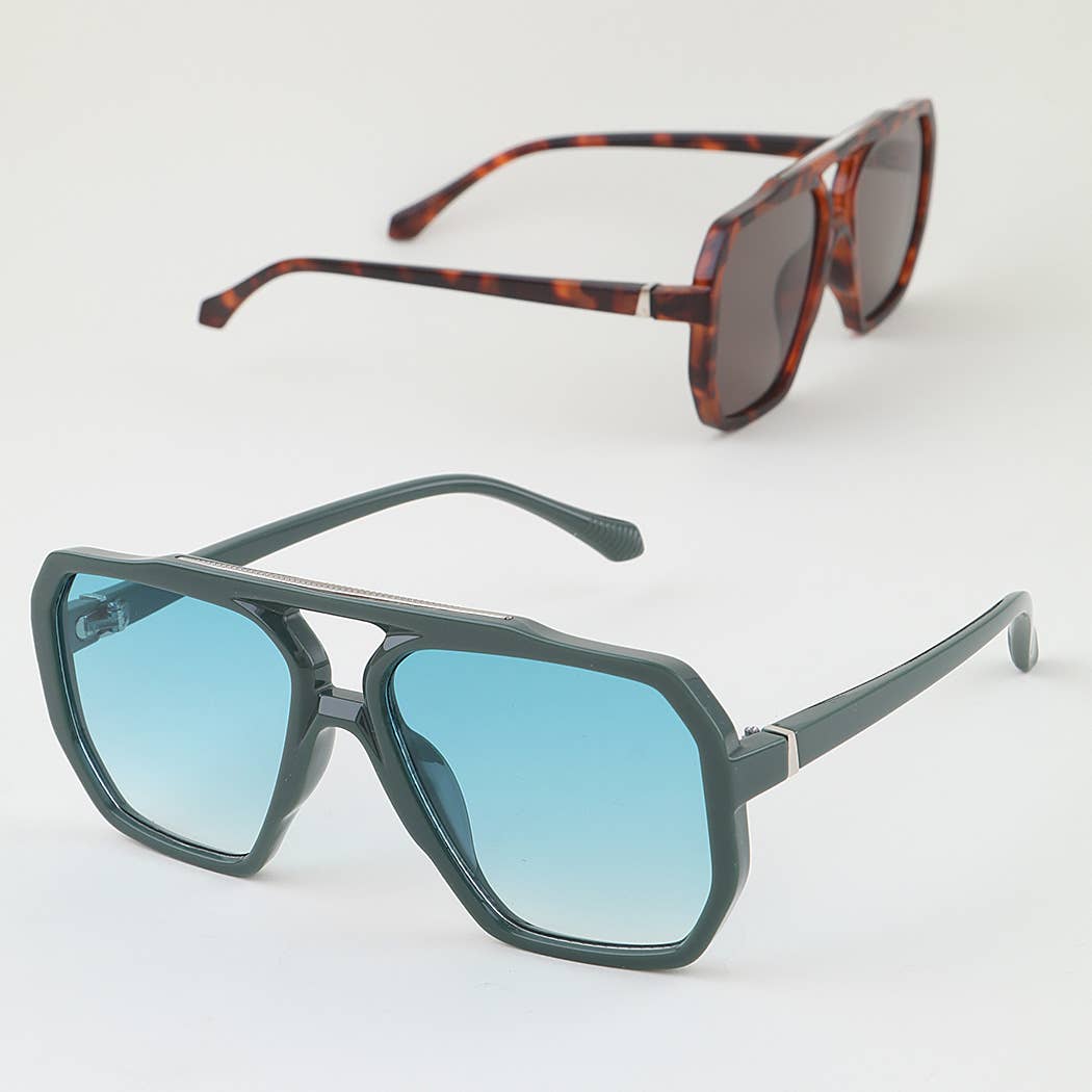 Modern Geometric Aviator Sunglasses