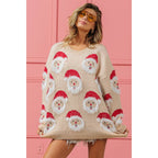 HAIRY SANTA FACE SWEATER TOP