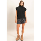 Sleeveless High Neck Sweater
