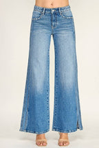 P7146W-MD MID RISE COMFORT WIDE LEG W/ SEAM DETAILING
