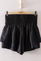 NP71089-Double Layered Activewear Shorts