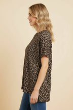 ET7864-22 ANIMAL URBAN RIBBED PRINT TOP