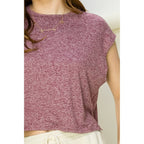 Crew Neck Cropped Top