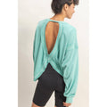 Oversized Cross Detail Open Back Sweatshirt