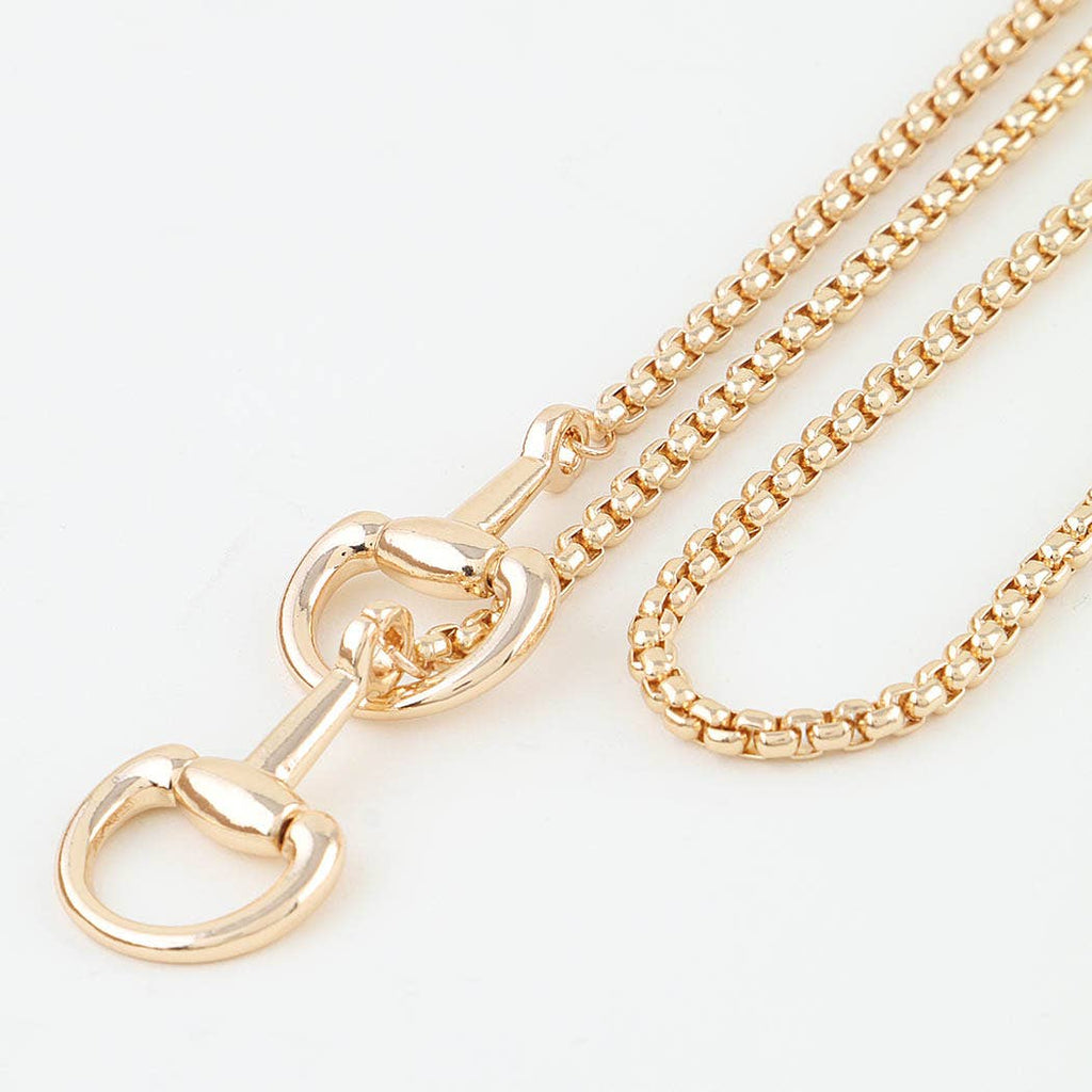 Polished Toggle Loop Box Chain Necklace
