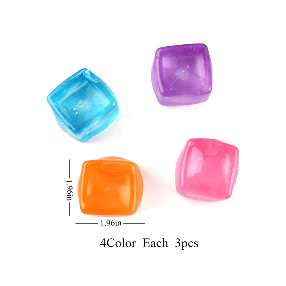 12PCS - Cube Squeeze Squishy Stress Relief Toy