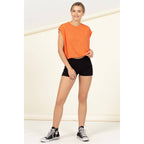 Crew Neck Cropped Top