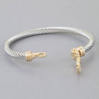 Two Toned Horseshoe Twisted Bracelet
