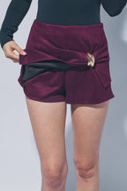Overlay Mini Skort w/ Gold metal ring