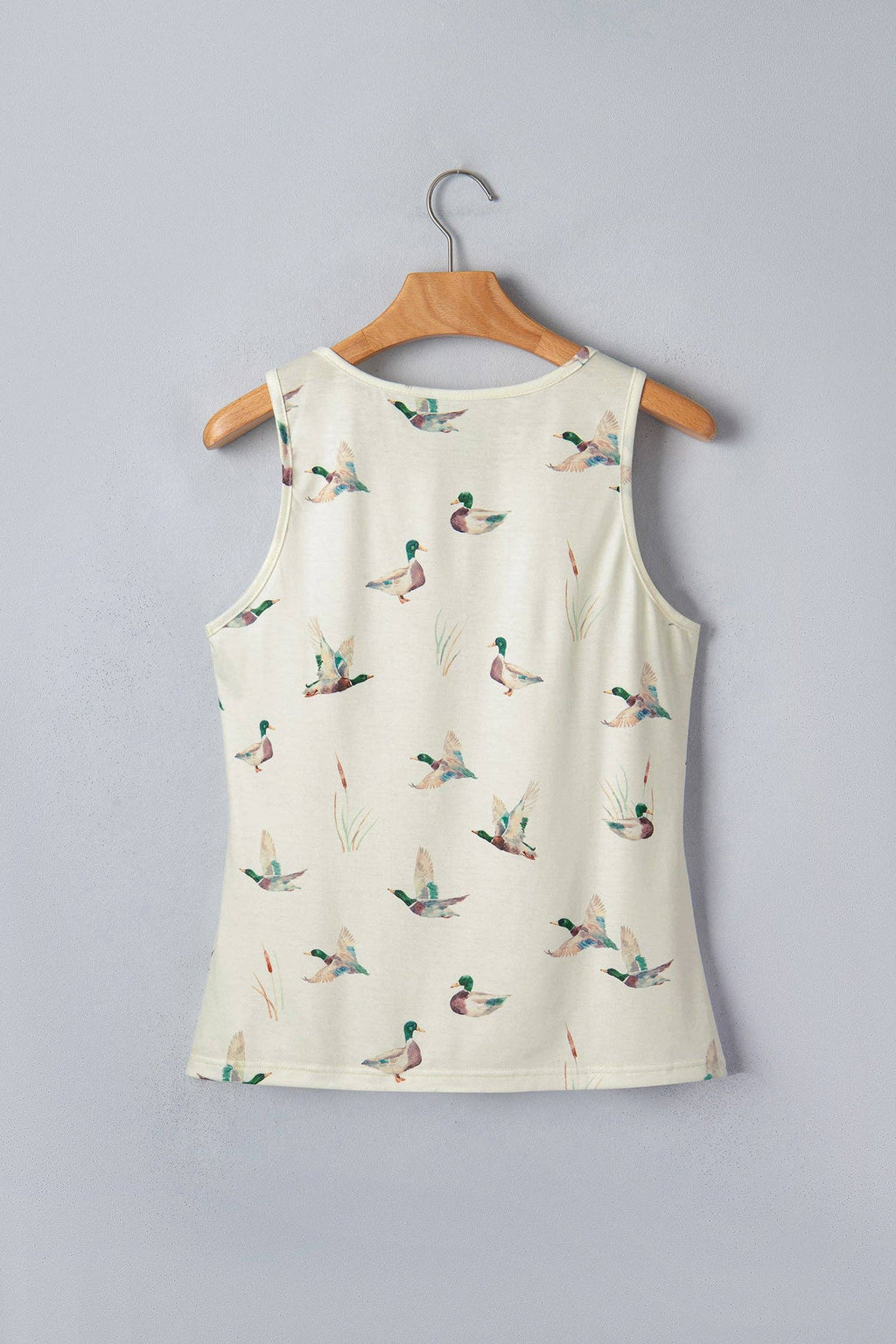 PRETTY BASH Western Mallard Round Neck Tank Top