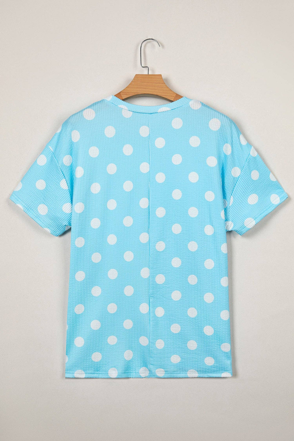 PRETTY BASH Polka Dot Patch Pocket Drop Shoulder Top