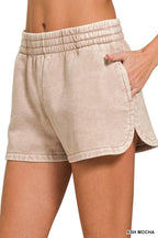 Elastic Waistband Dolphin Shorts