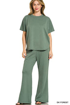 Scuba Curbed Hem Top & Pants Set - Zenana