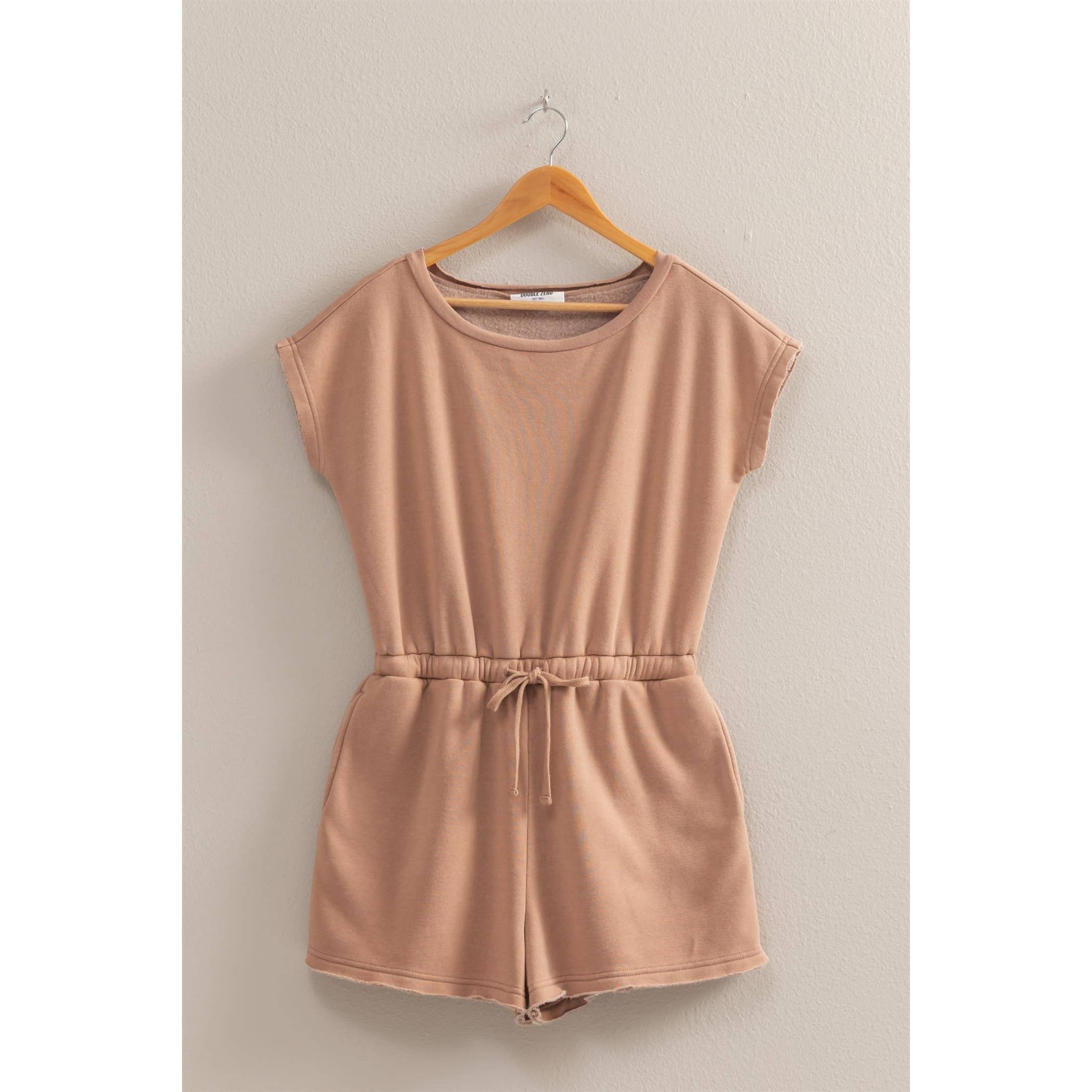 Boat Weather Drawstring Waist Romper