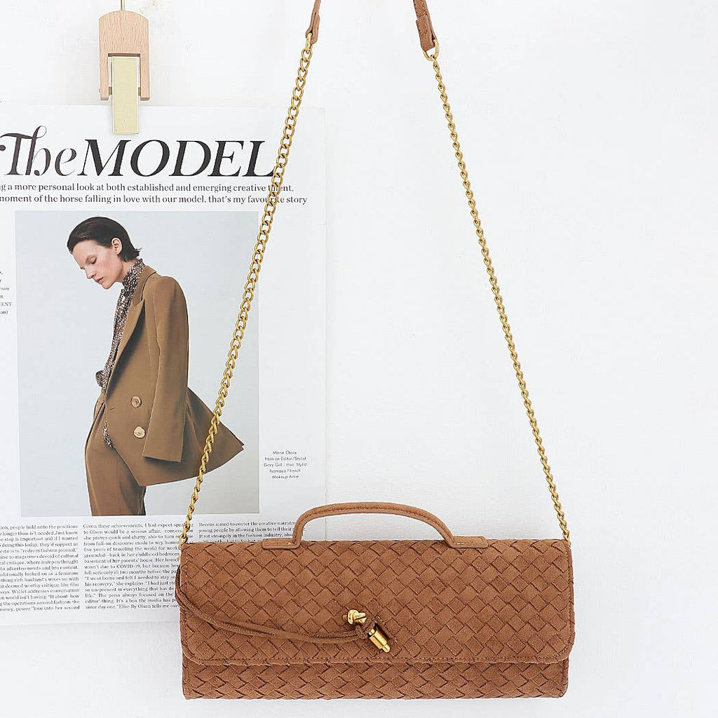 Vegan Suede Braided Bag