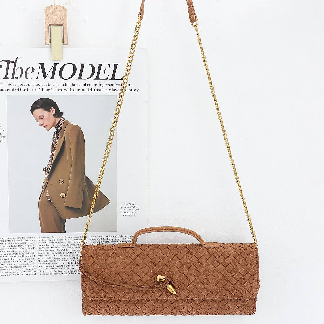 Vegan Suede Braided Bag