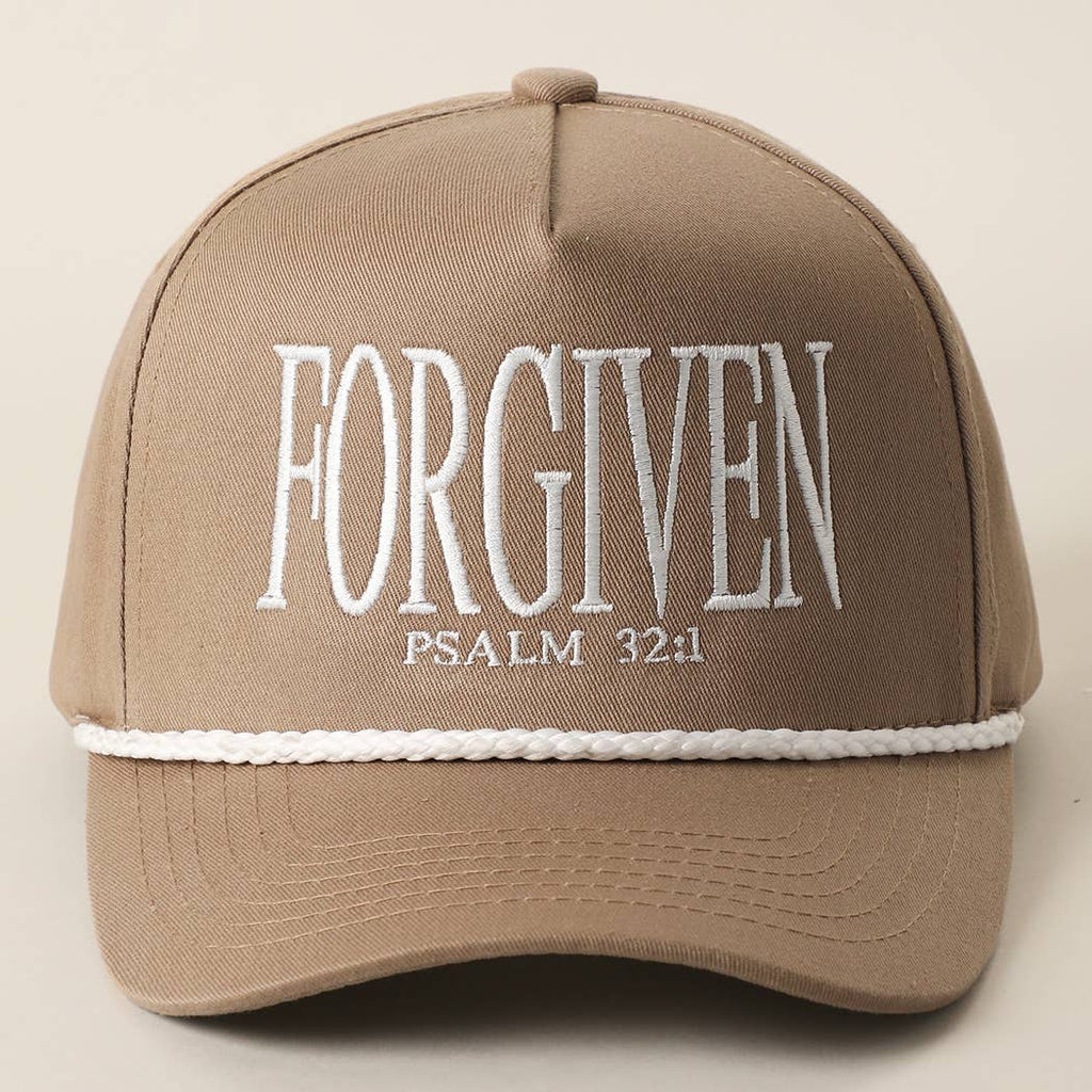 FORGIVEN PSALM 32-1 Embroidered Rope Trucker Hat