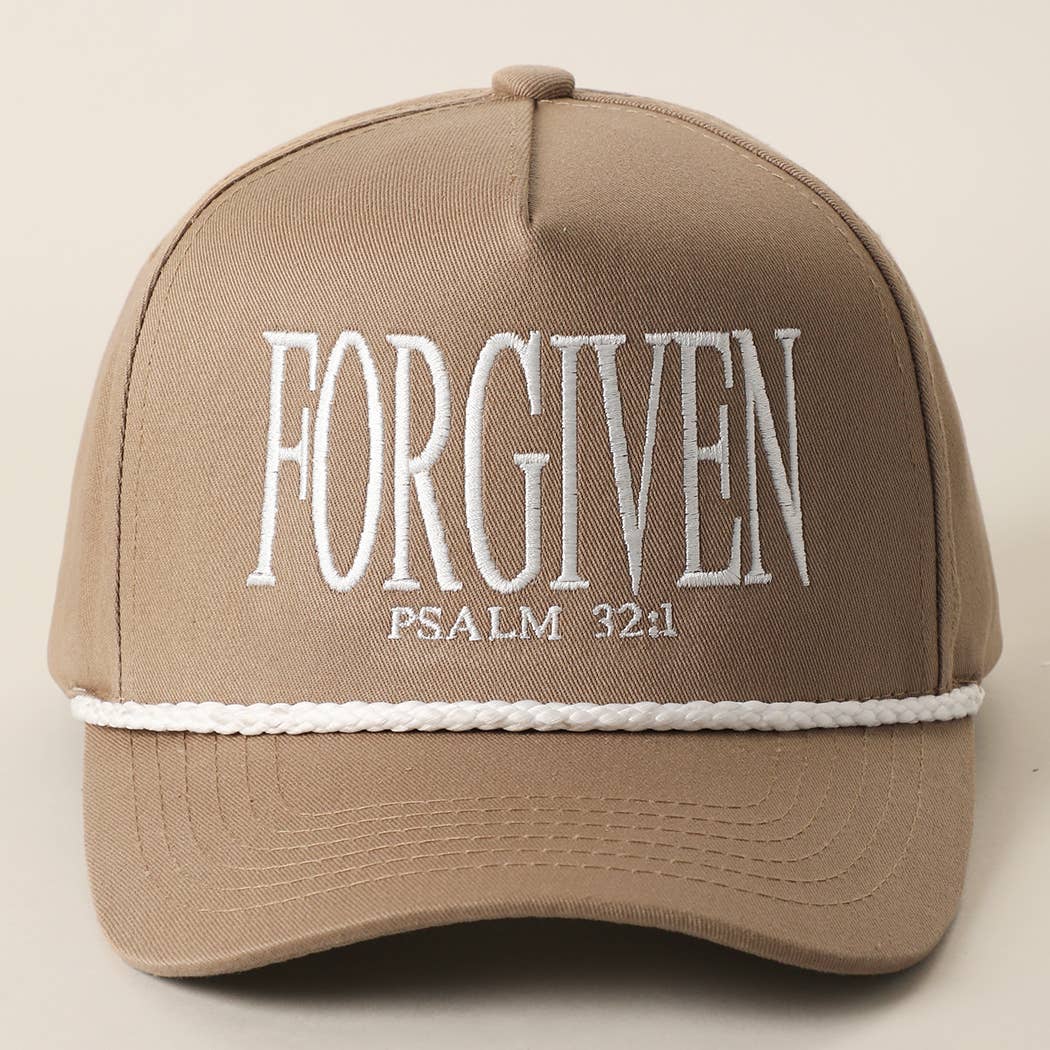 FORGIVEN PSALM 32-1 Embroidered Rope Trucker Hat