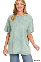 `Vintage Wash Oversize Cotton Tee