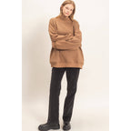 Enzyme Washed Mock Neck Sweatshirt