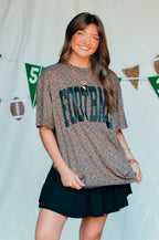 Football Brown Leopard Tee