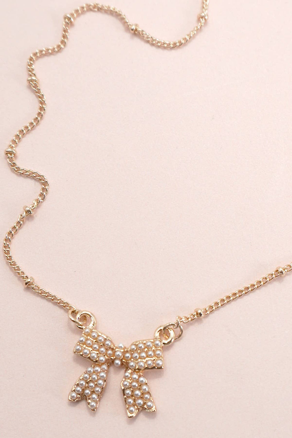 Pearl Bow Necklace