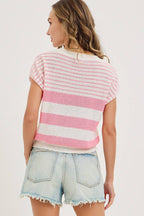 STRIPED SPRING/ SUMMER  KNIT TOP
