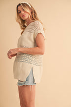 3231FN Ameena Open Stitch Mesh Tank