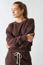 Mineral Wash Luxe Cropped Sweatshirt