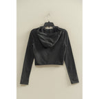 Zip Up Cropped Hoodie