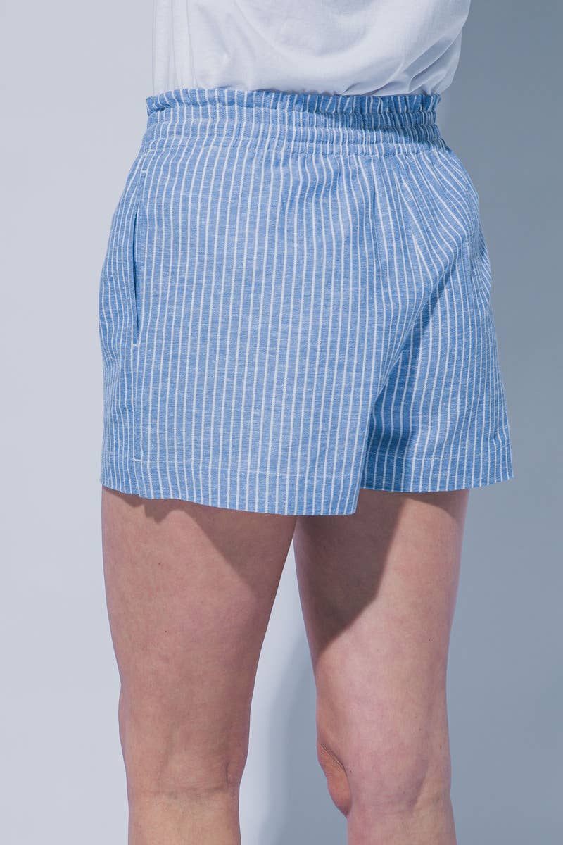 ...0324 Striped Linen Blend Shorts SI-29625