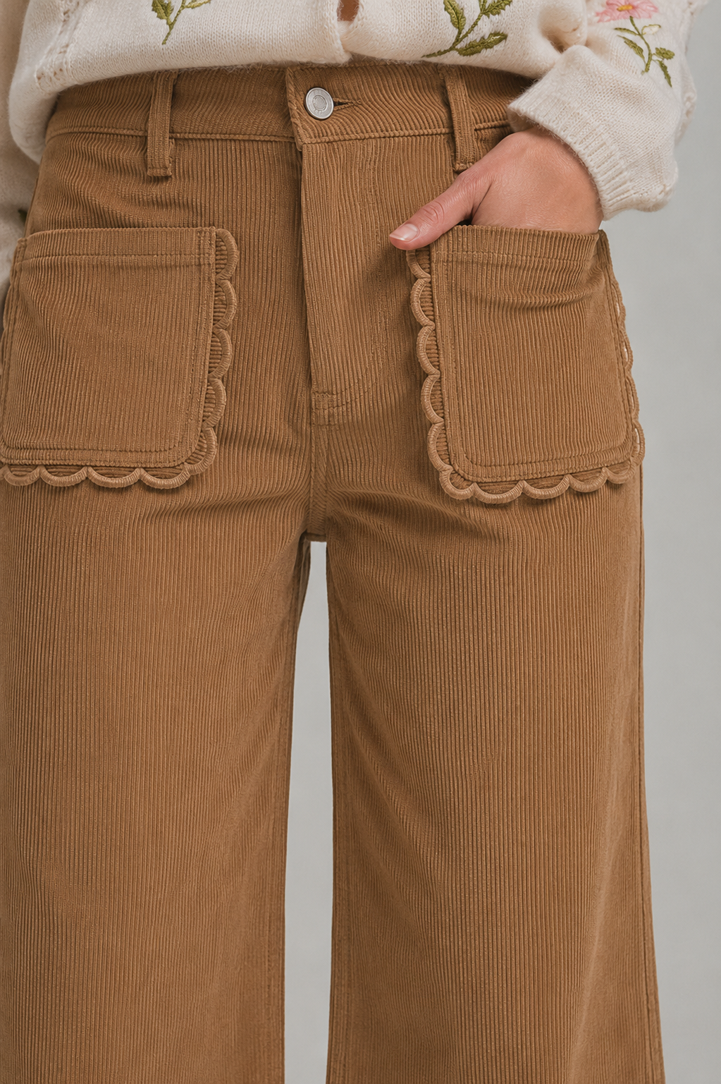 STRETCH CORDUROY WIDE LEG PANTS_JLB80001-06