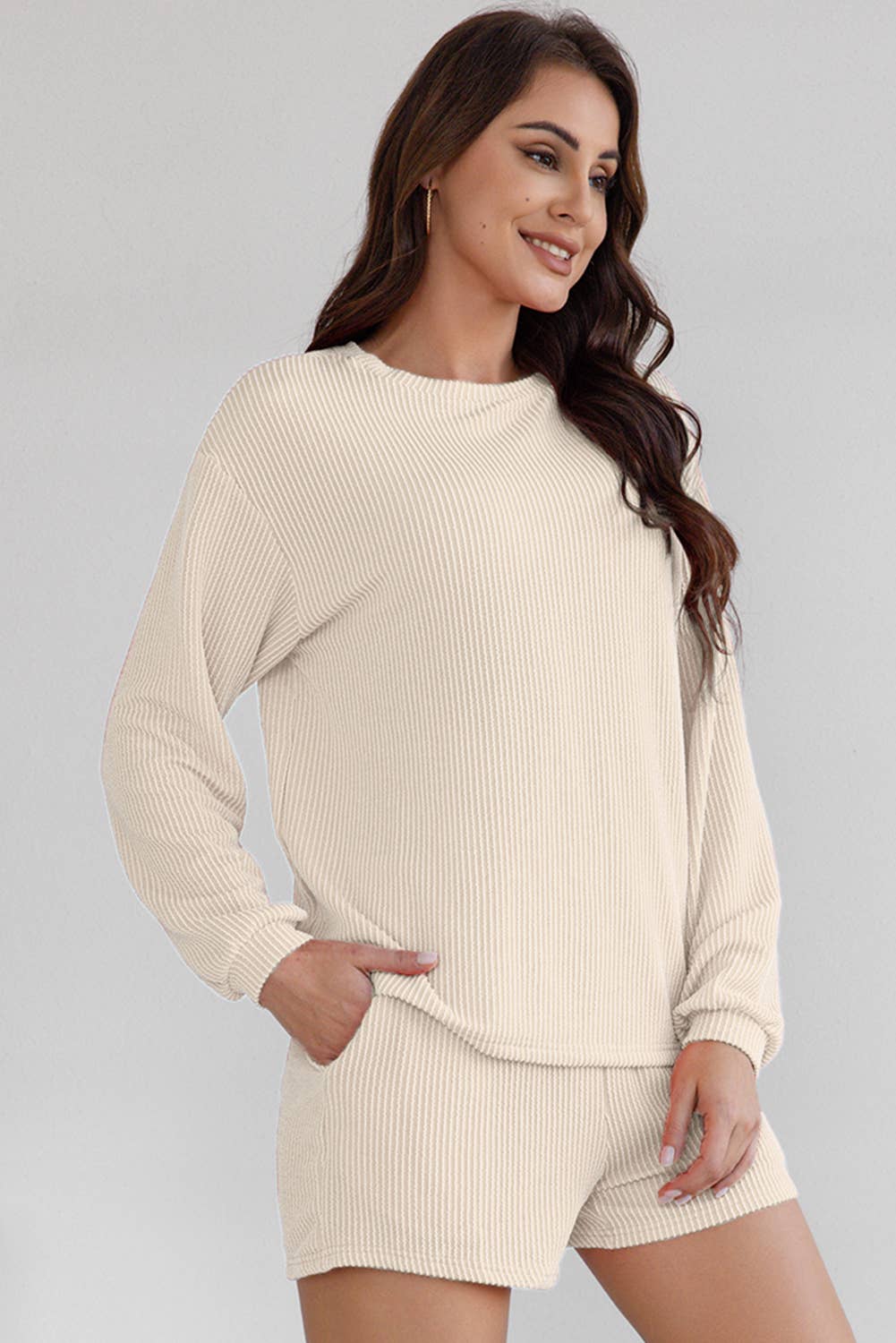 Kinsey Long Sleeve Top Shorts Set