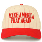 C.C MAKE AMERICA PRAY AGAIN Letter on Two Tone Trucker Hat