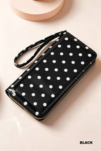 Polka Dot Pvc Wallet Clutch