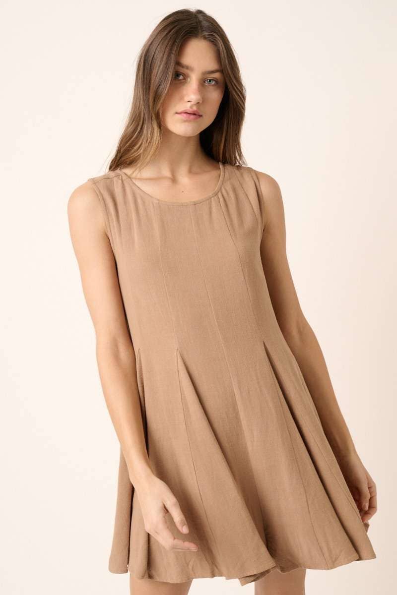 H30284-GODET DETAIL WIDE LEG ROMPER