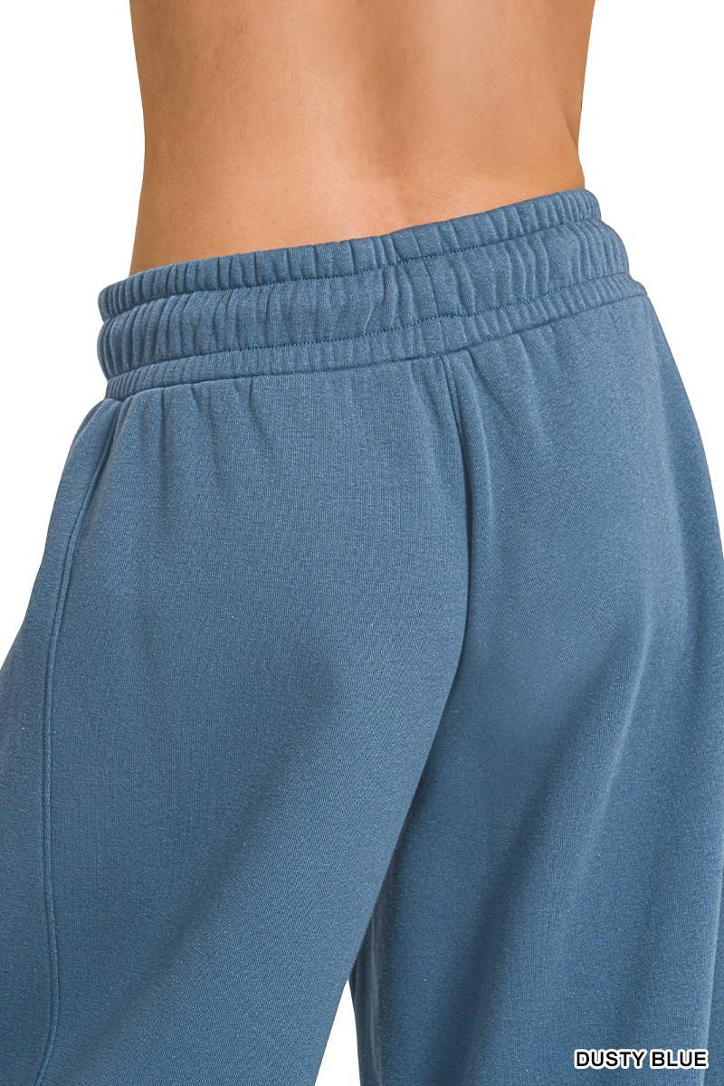 Fleece Barrel Leg Sweatpants