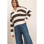 Rugby Stripe Polo Sweater