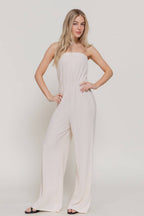 Crinkle Knit Tube Jumpsuit