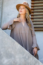 SW275 - Waffle Knit Flare Top