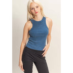 Acid Washed Ribbed Tank Top