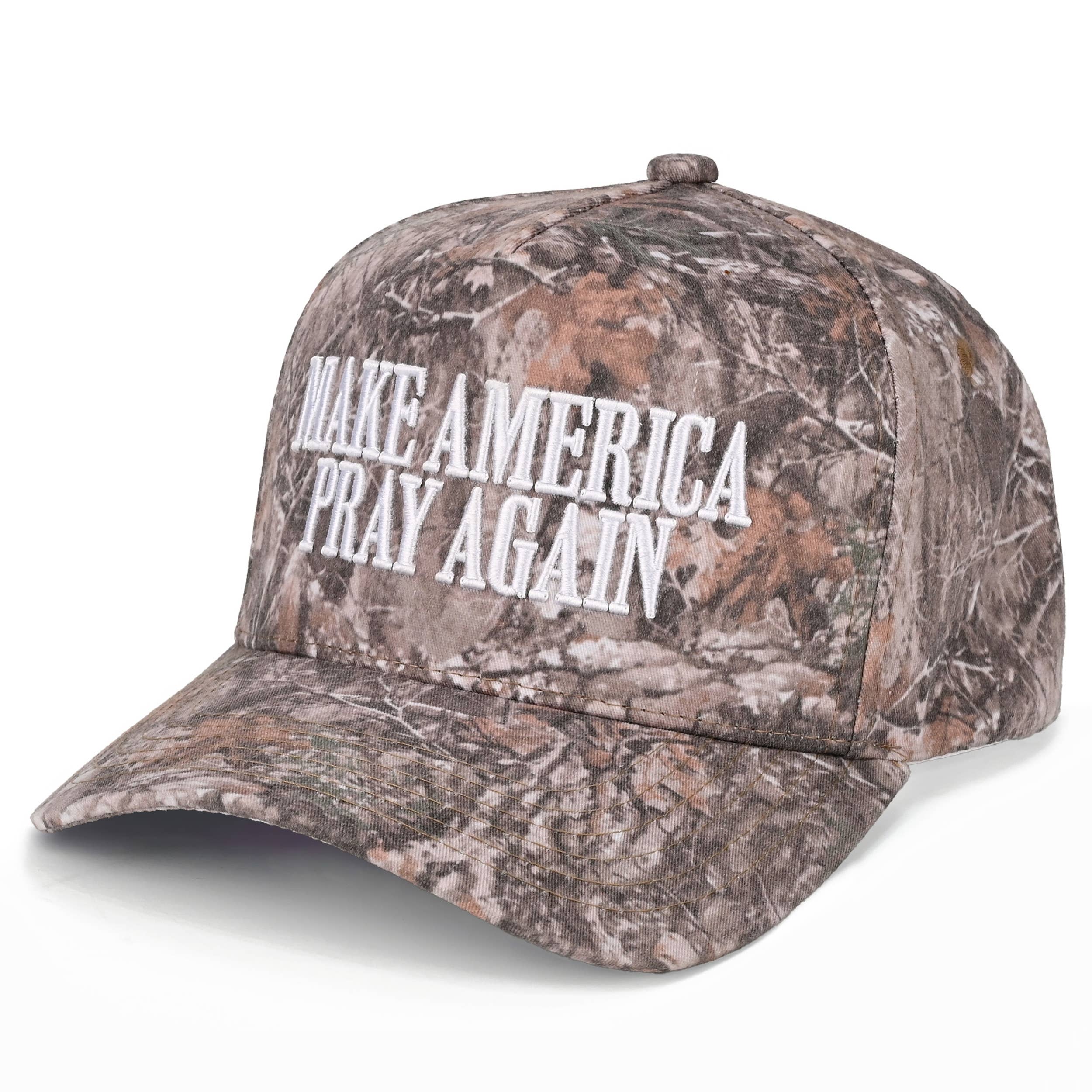 C.C MAKE AMERICA PRAY AGAIN Letter on Two Tone Trucker Hat