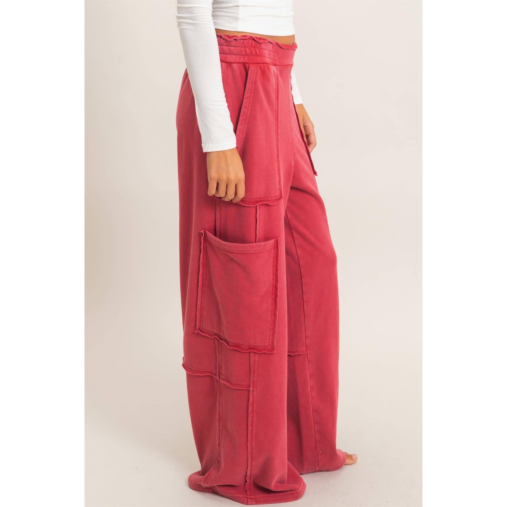 Mineral Wash Cargo Pocket Pants