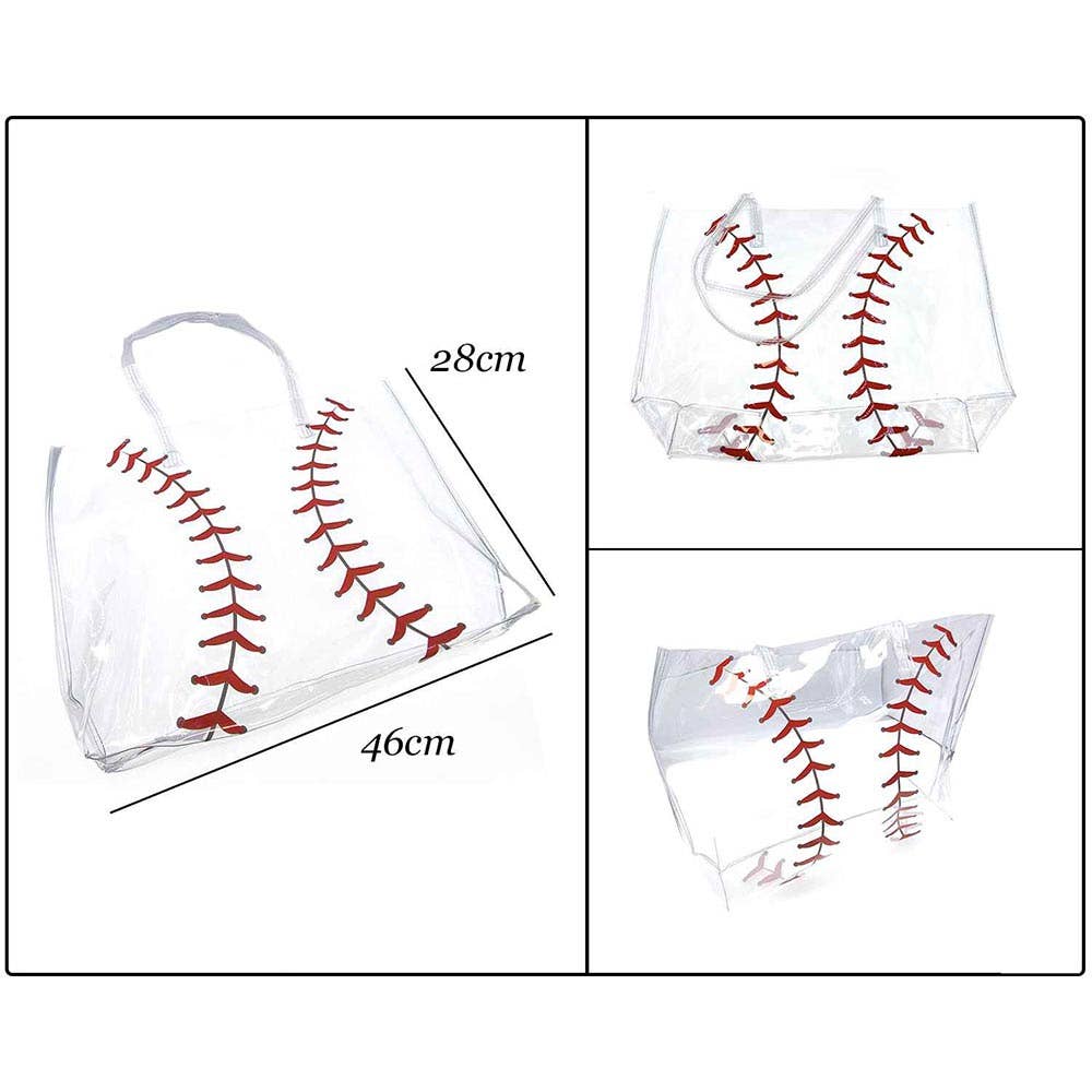 Transparent Clear Baseball Shoulder Tote Bags