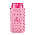 LM-SKZ-1005 Slim Can Koozie Pink/Hot Pink Dot